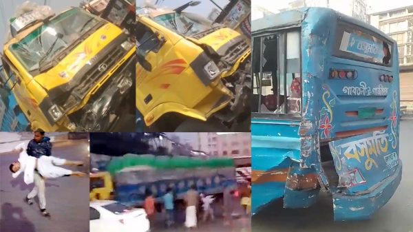 উত্তরায় মর্মান্তিক দুর্ঘটনা: দাঁড়িয়ে থাকা বাসকেও 'বেপরোয়া' দেখিয়ে এসআই কালামের সাজানো মামলা।